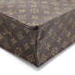 Louis Vuitton Monogram Sac Plat PM Tote Bag Brown