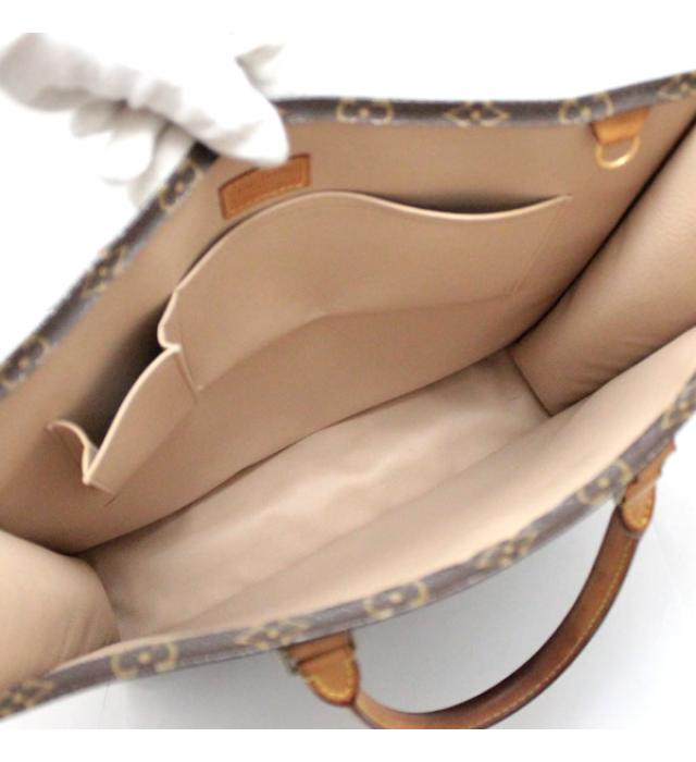 Louis Vuitton Monogram Sac Plat PM Tote Bag Brown