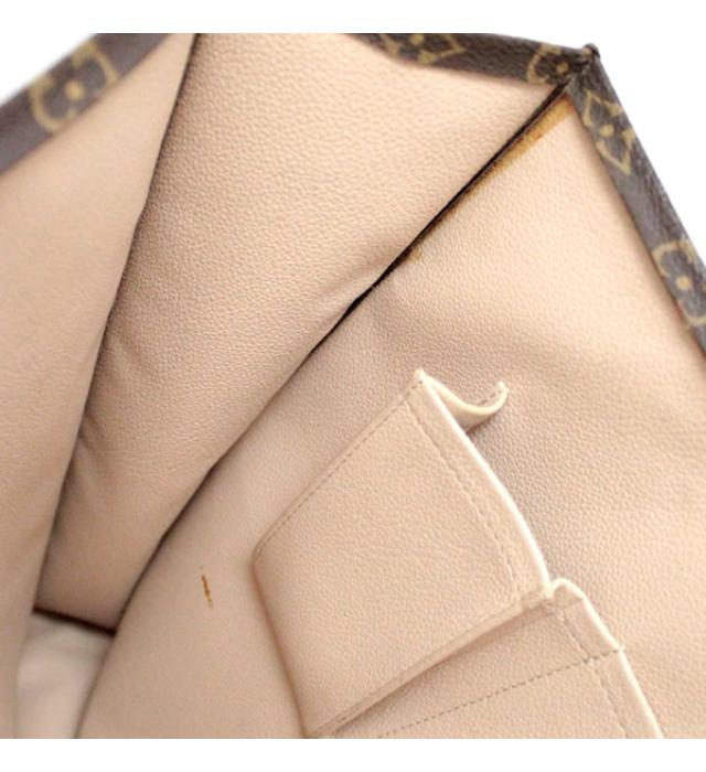 Louis Vuitton Monogram Sac Plat PM Tote Bag Brown
