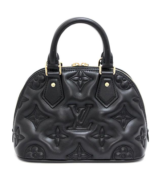 Louis Vuitton Alma BB 2way Handbag Leather Black