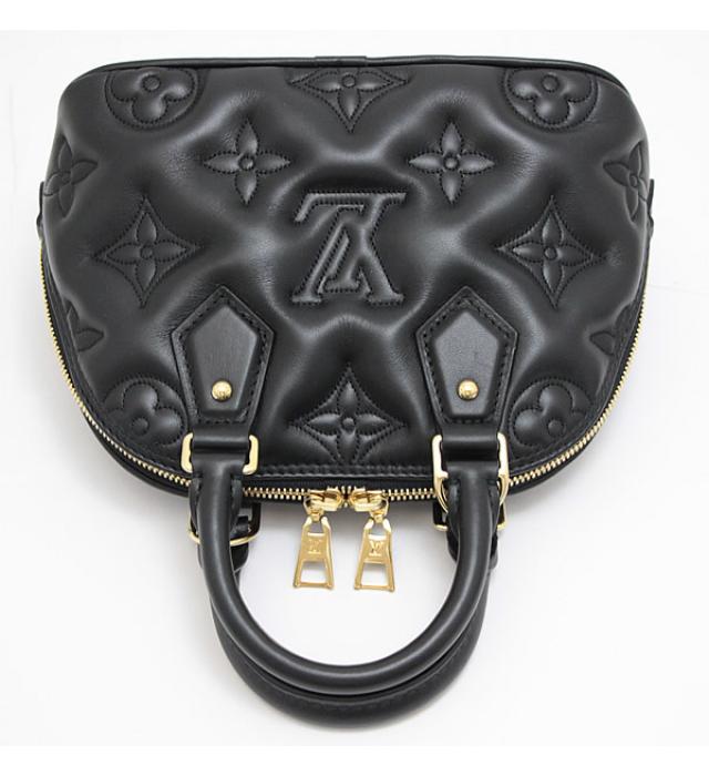 Louis Vuitton Alma BB 2way Handbag Leather Black
