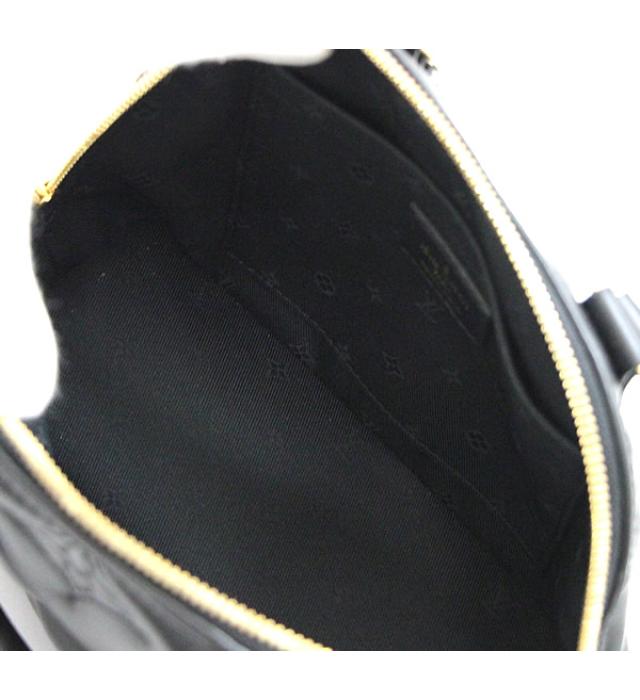 Louis Vuitton Alma BB 2way Handbag Leather Black