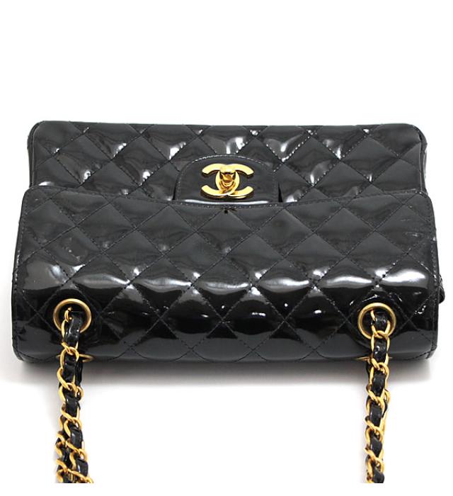 Chanel Double Face Double Sided Matelasse 23 Patent Black