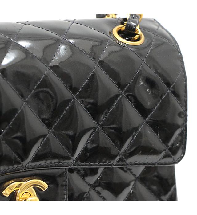 Chanel Double Face Double Sided Matelasse 23 Patent Black