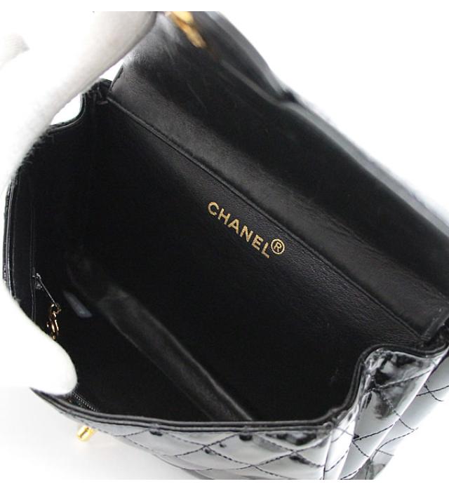 Chanel Double Face Double Sided Matelasse 23 Patent Black