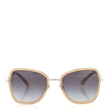 Amelia Square Frame Sequin Sunglasses 4277-B Silver Brown