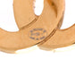 Amelia Metal CC Paris Button Stud Earrings Gold