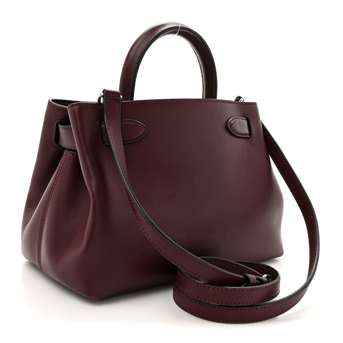 Mulberry Silky Calfskin Small Islington Black Cherry
