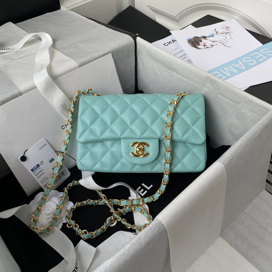CHL - Mini Classic Handbag Light Blue For Women 7.9in/20cm