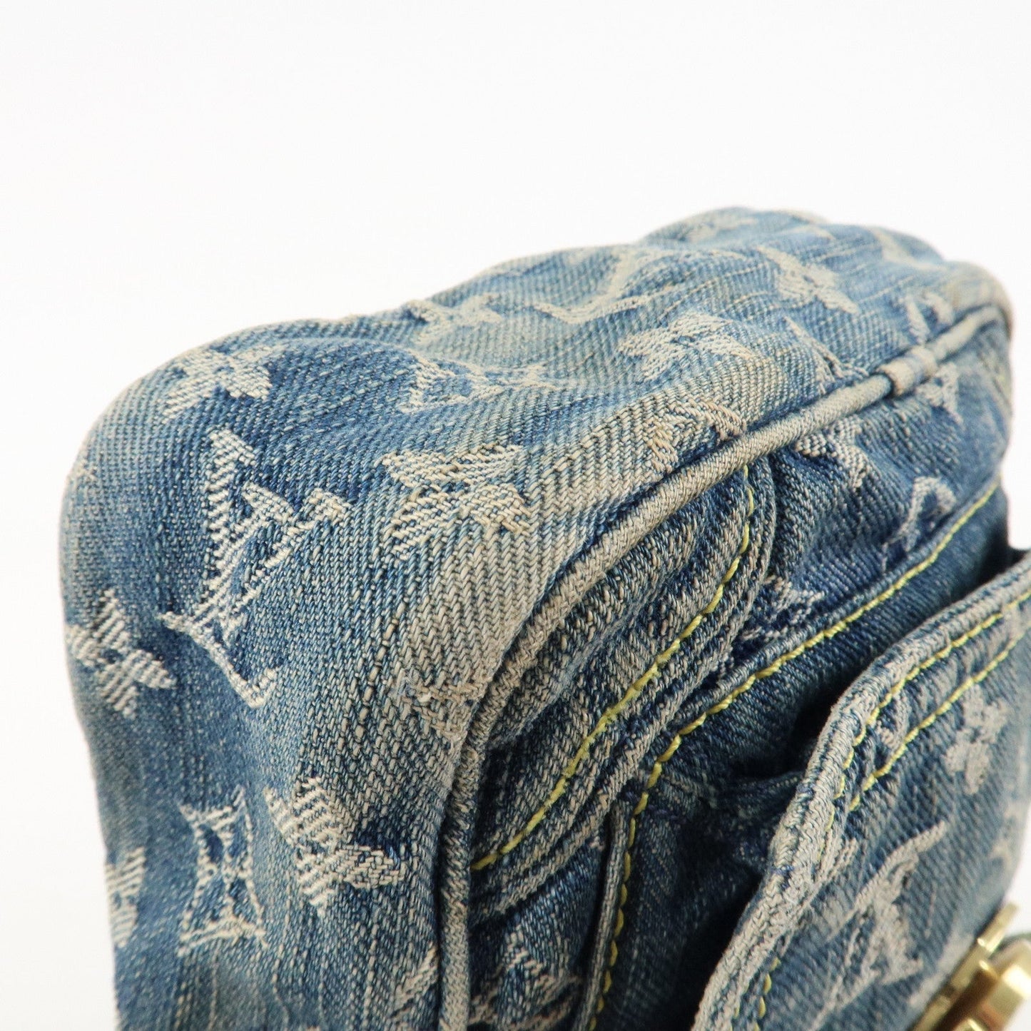 Louis Vuitton Monogram Denim Camera Bag Shoulder Bag Blue M95348
