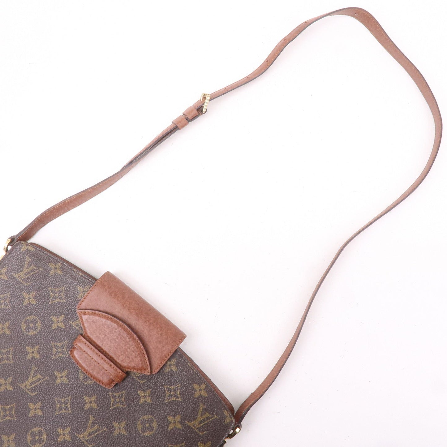 Louis Vuitton Monogram Courcelles Shoulder Bag Brown M51375