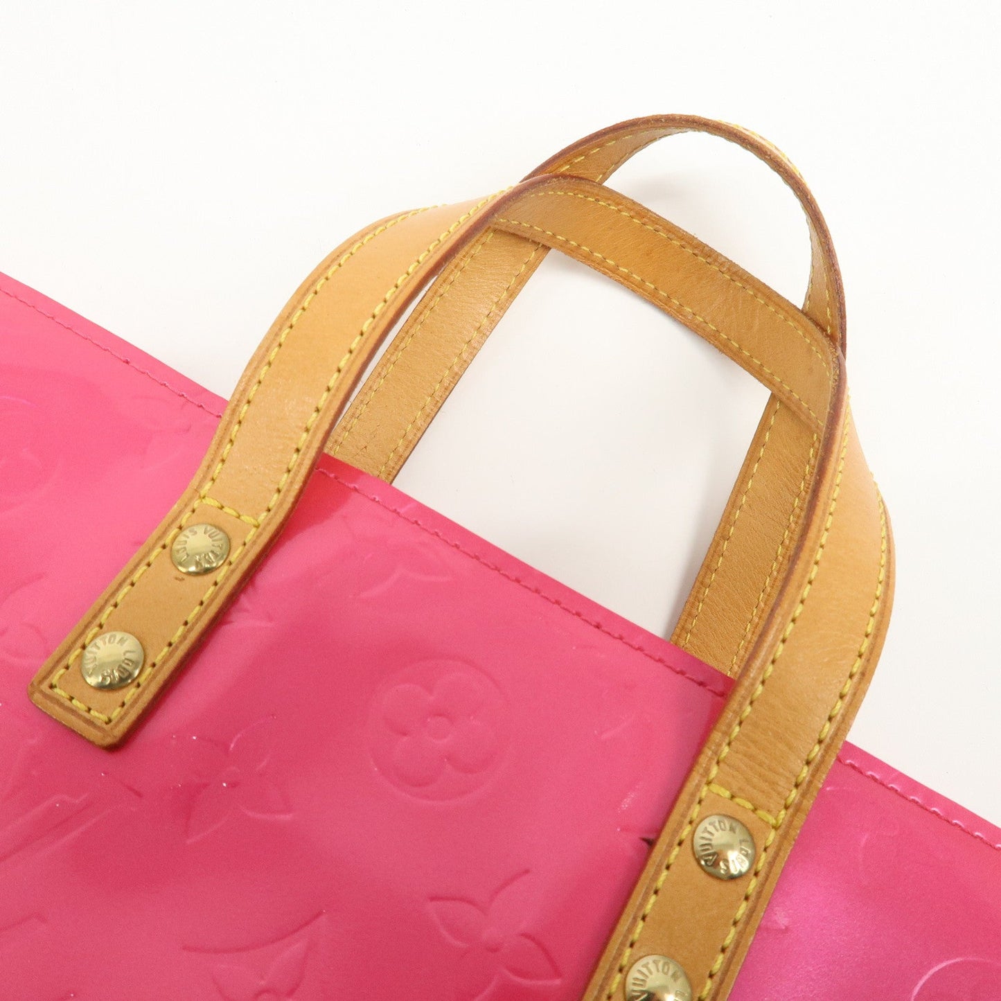 Louis Vuitton Monogram Vernis Lead PM Hand Bag Pink M91221