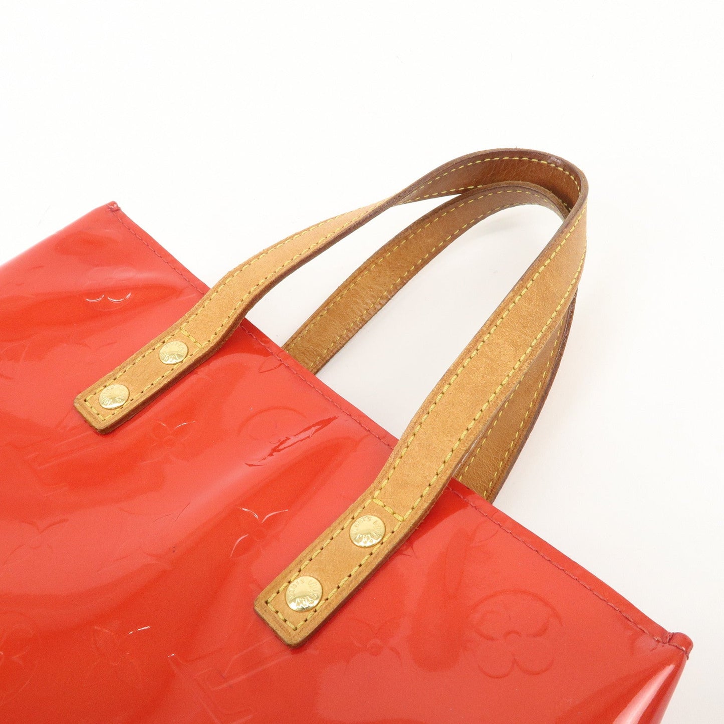 Louis Vuitton Monogram Vernis Lead PM Hand Bag M91088 Rouge