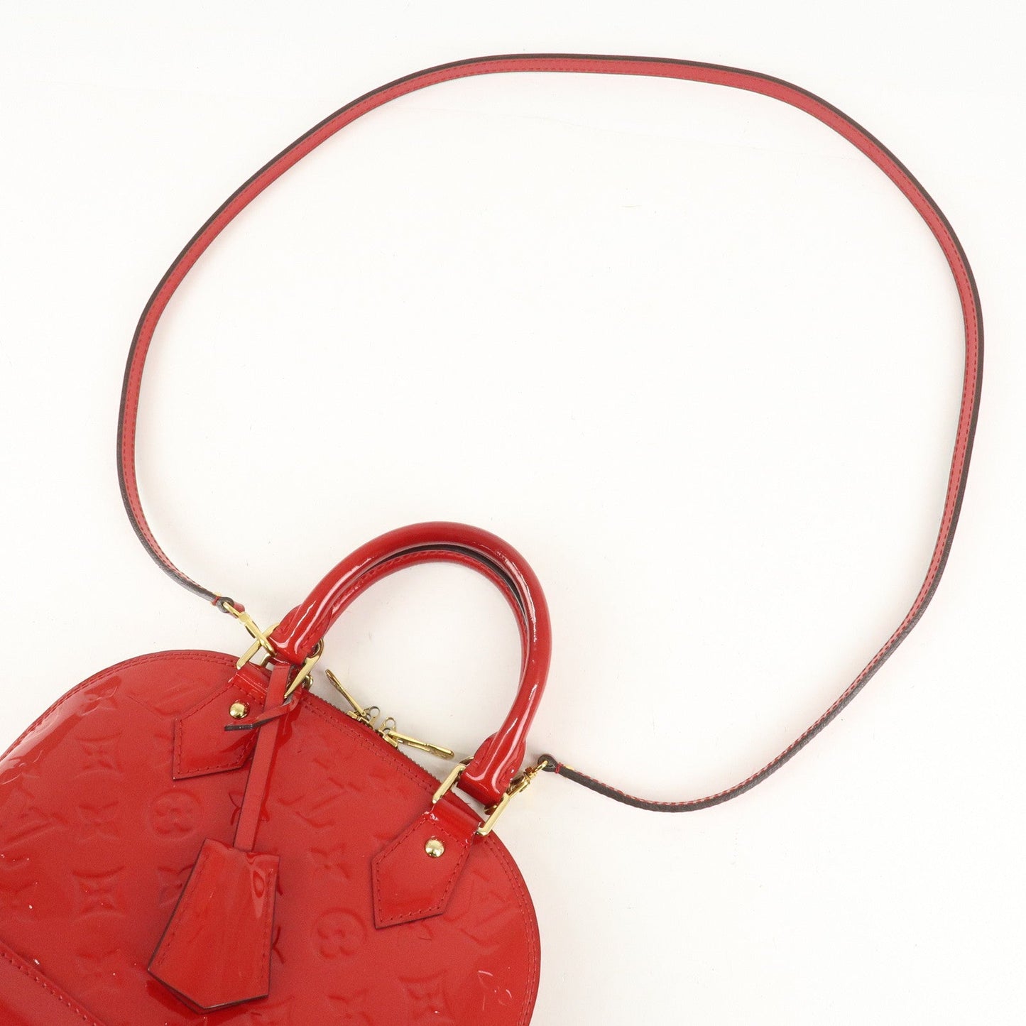 Louis Vuitton Monogram Vernis Alma BB Cerise Shoulder Bag M90174