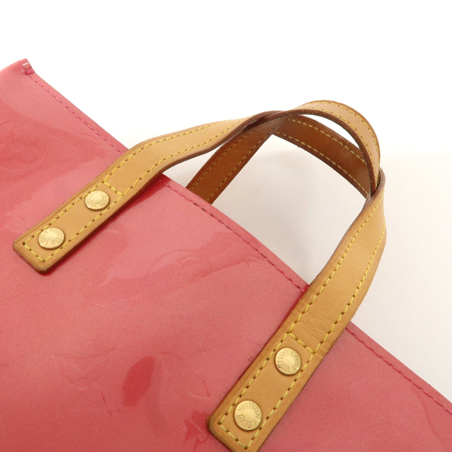 Louis Vuitton Monogram Vernis Lead PM Hand Bag Framboise M9132F