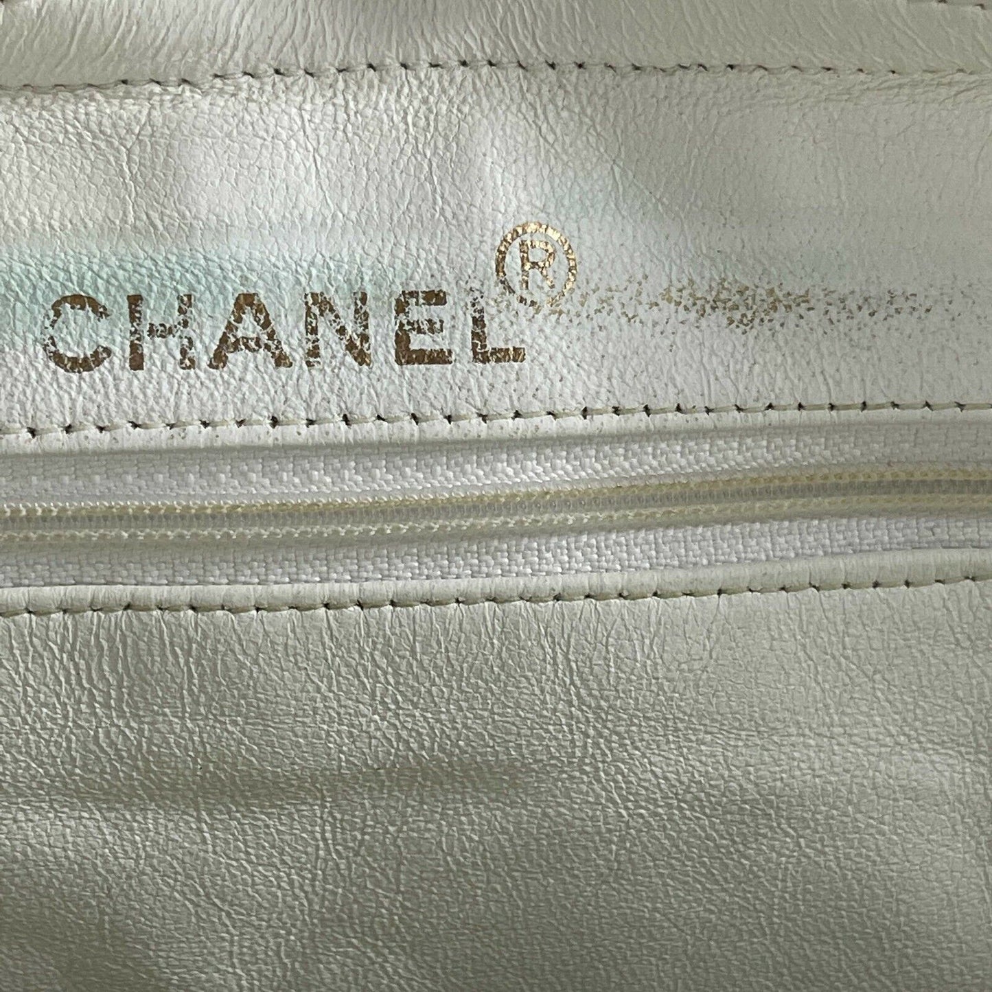 CHANEL -   1990's Graphic Multicolor Medium Camellia Print Shoulder Bag
