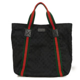 Gucci GG Canvas Calf Leather Tote Bag