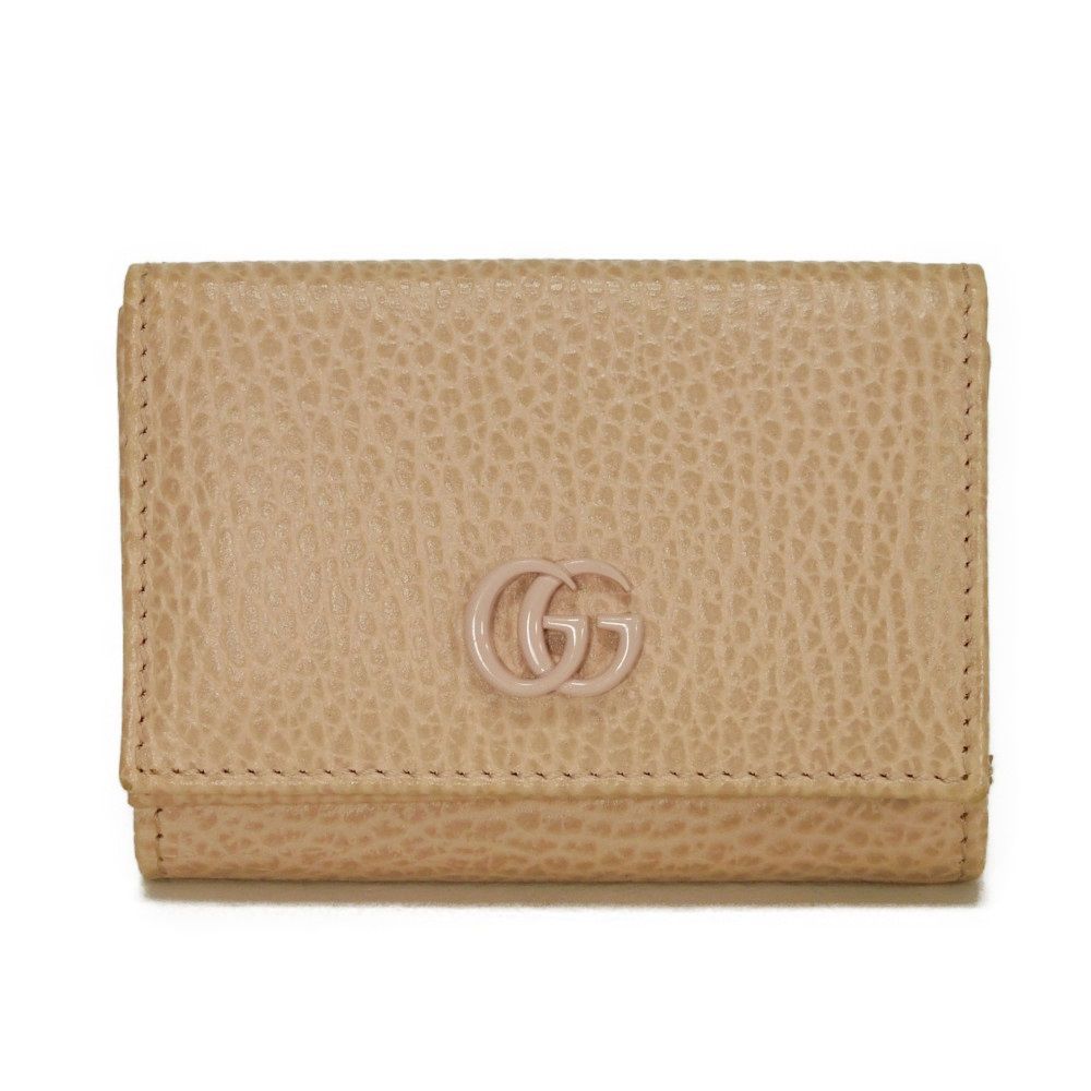 Gucci Double G Textured Leather Compact Wallet