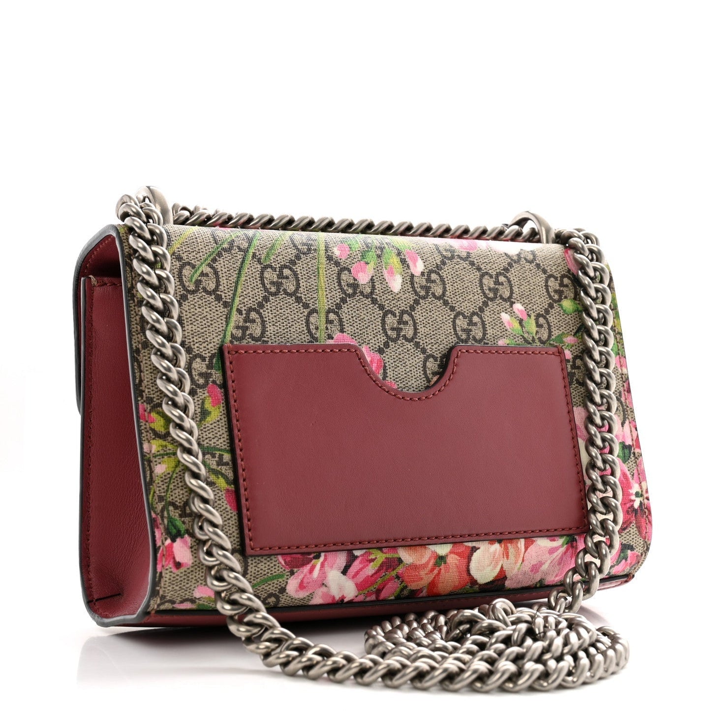 Amelia GG Supreme Monogram Blooms Small PadLock Shoulder Bag Beige Multicolor Dry Rose