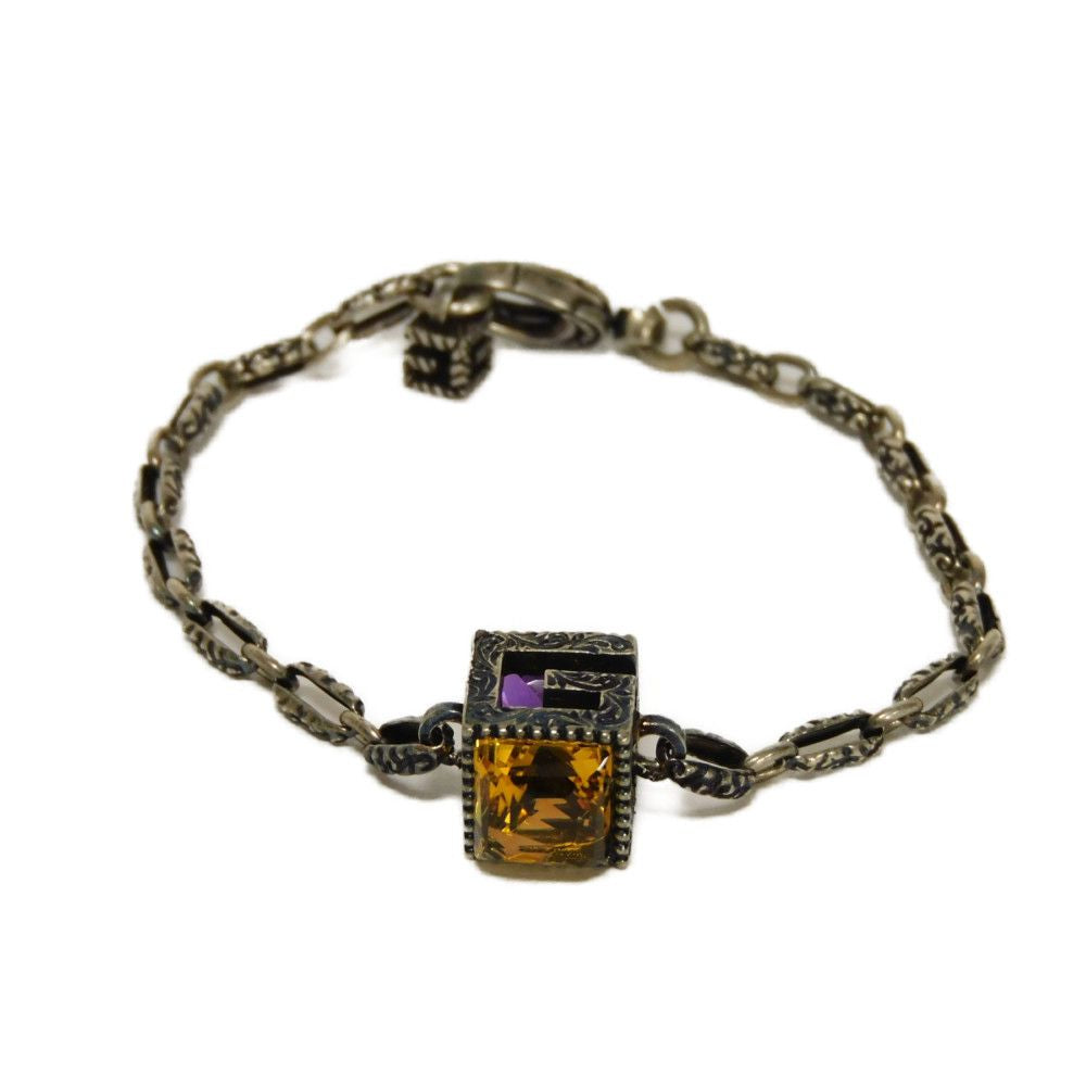 Gucci G Cube Crystal Ag925 Bracelet