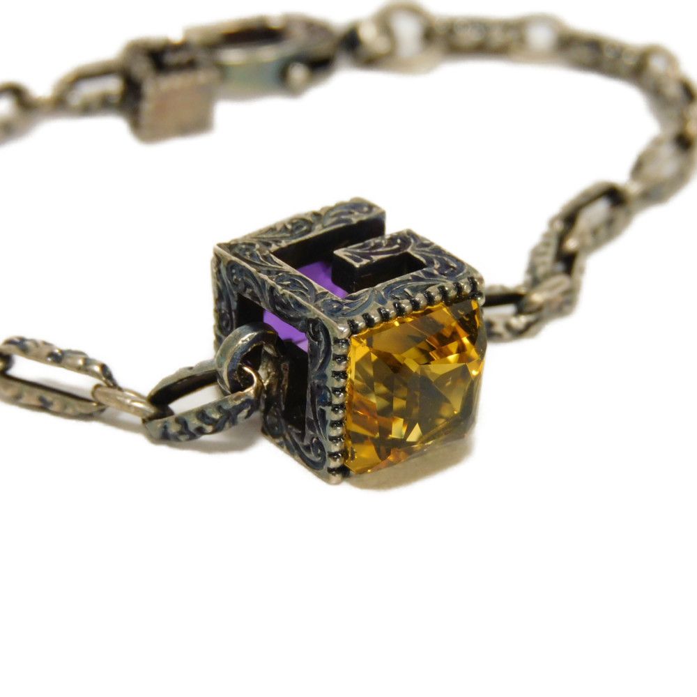 Gucci G Cube Crystal Ag925 Bracelet