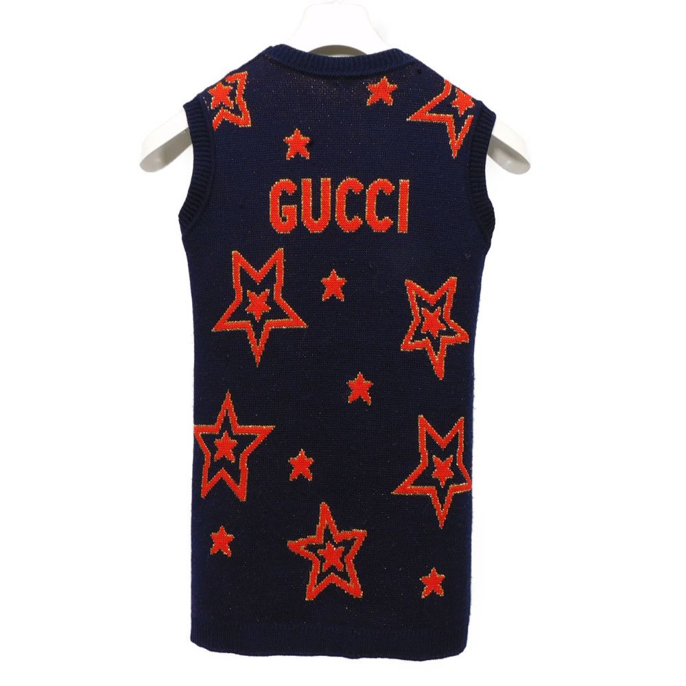 Gucci Logo Star Wool Dress