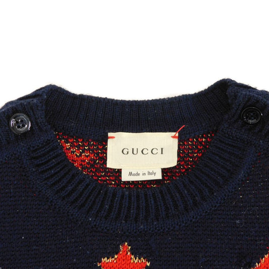 Gucci Logo Star Wool Dress