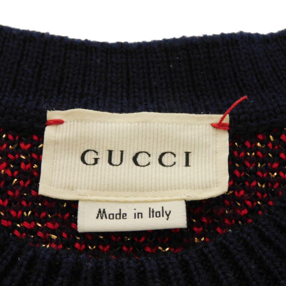 Gucci Logo Star Wool Dress