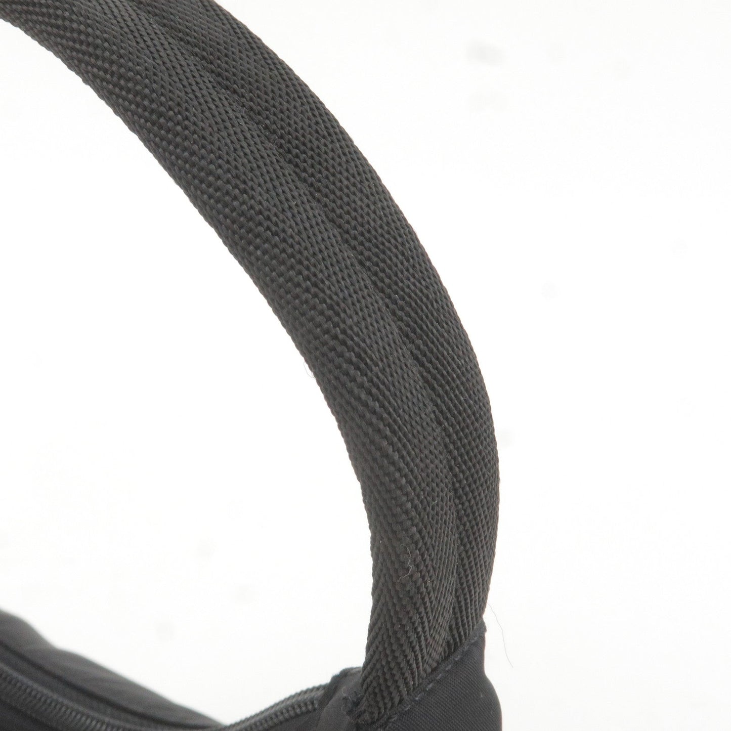 Prada Logo Nylon Hand Bag Pouch Purse NERO Black