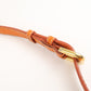 Prada Logo Jacquard Leather 2Way Hand Bag Beige Orange BN1453