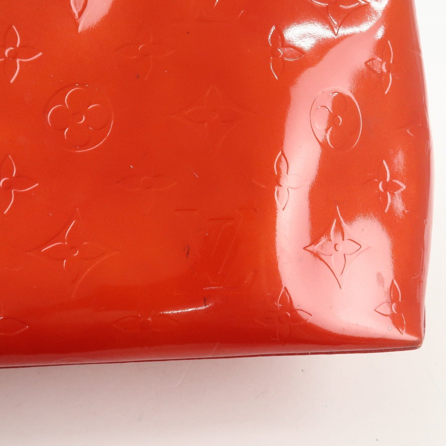 Louis Vuitton Monogram Vernis Lead PM Hand Bag Rouge M91088