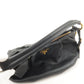 Prada Logo Leather Shoulder Bag Black Gold Hardware