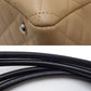 Chanel Cambon Bowling Shoulder Bag Leather Beige Black