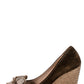 Prada Sport Brown Suede Peep Toe Espadrille Wedge Sandals Size US 8.5 | EU 38.5