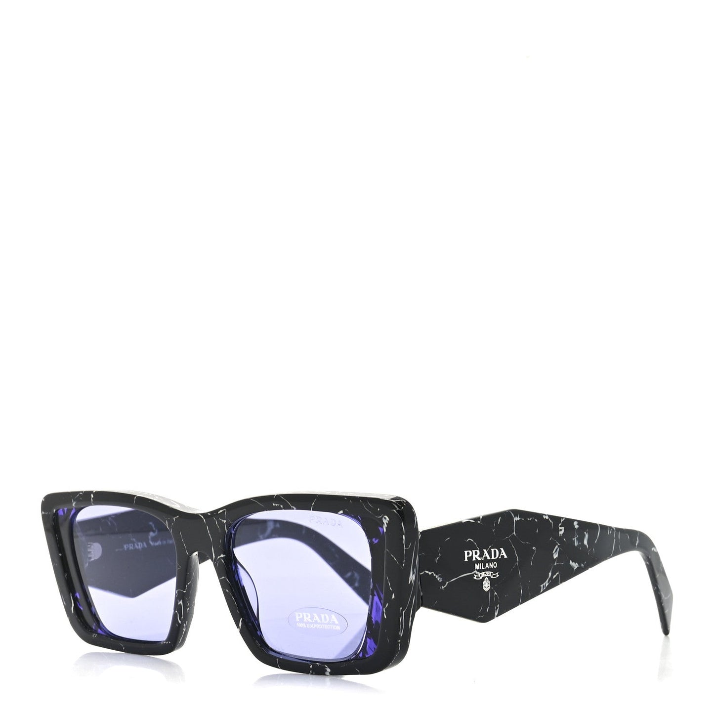 Prada Acetate Symbole Sunglasses SPR 08Y Havana Black White
