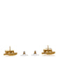 Amelia Metal Natural Stones CC Drop Earrings Gold