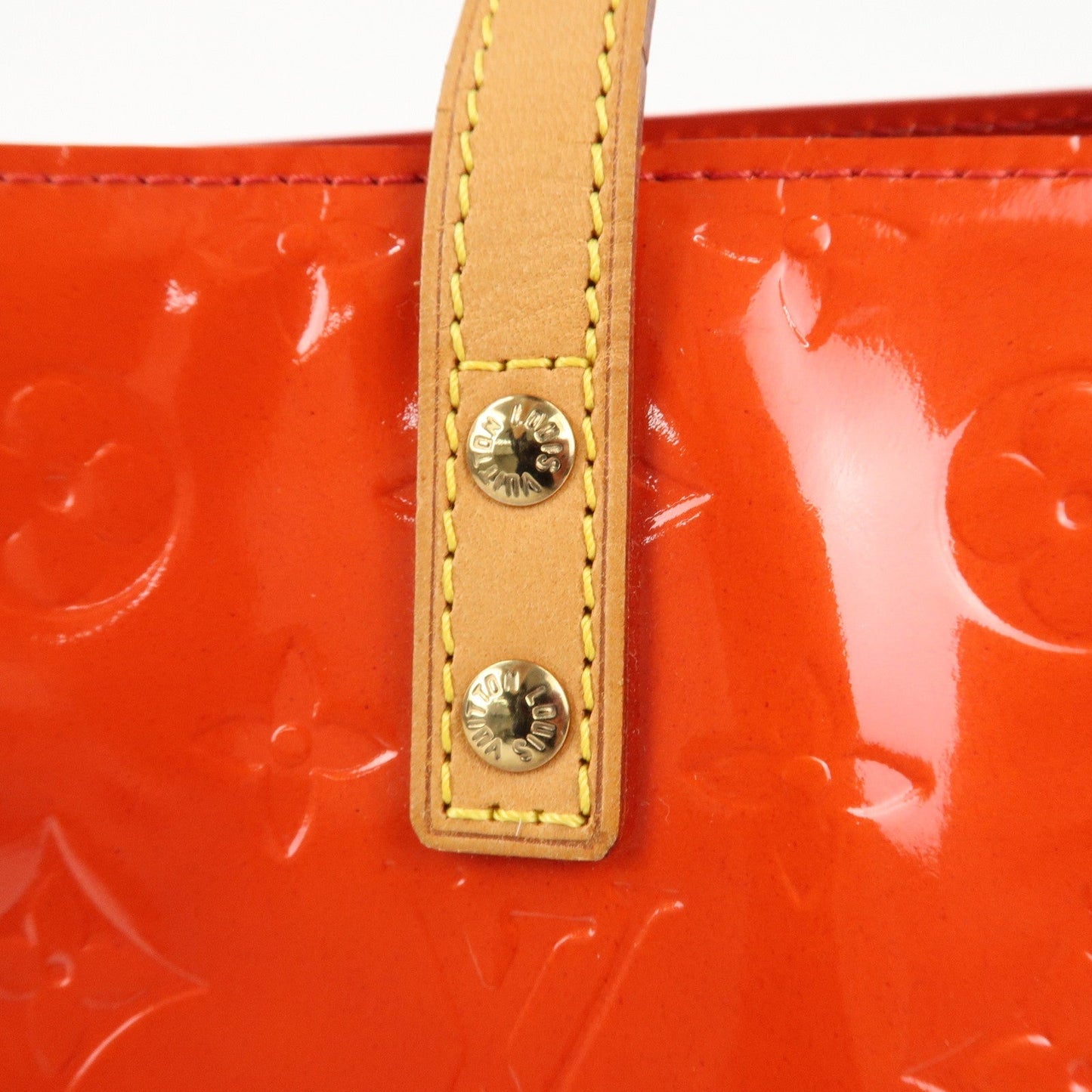 Louis Vuitton Monogram Vernis Lead PM Hand Bag Rouge M91088