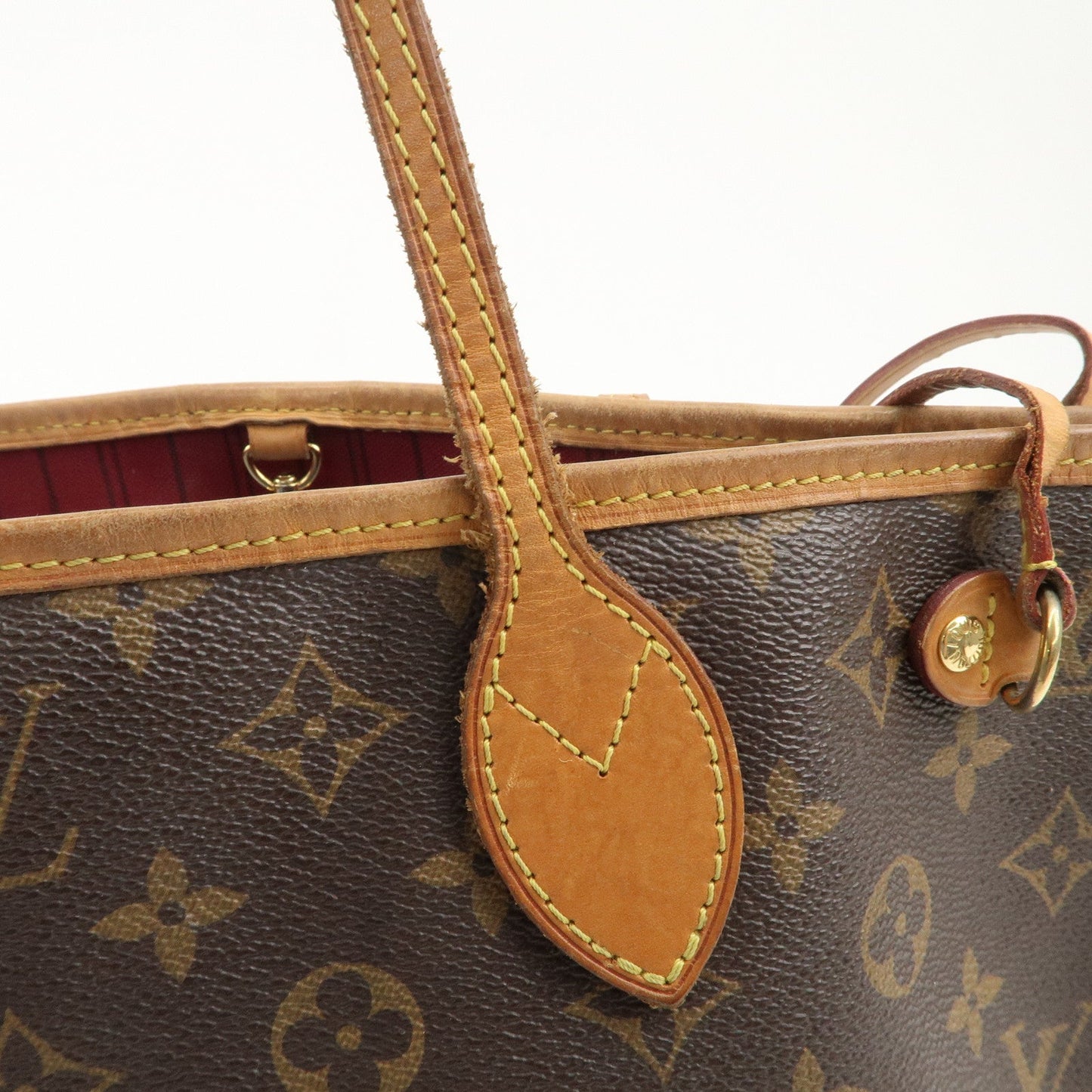 Louis Vuitton Monogram Neverfull PM Tote Bag Fuchsia M41001