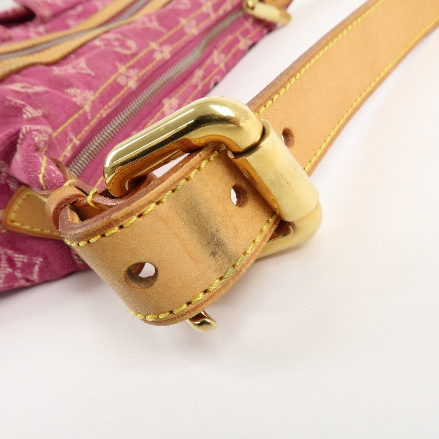 Louis Vuitton Monogram Denim Baggy PM Shoulder Bag Fuchsia M95212