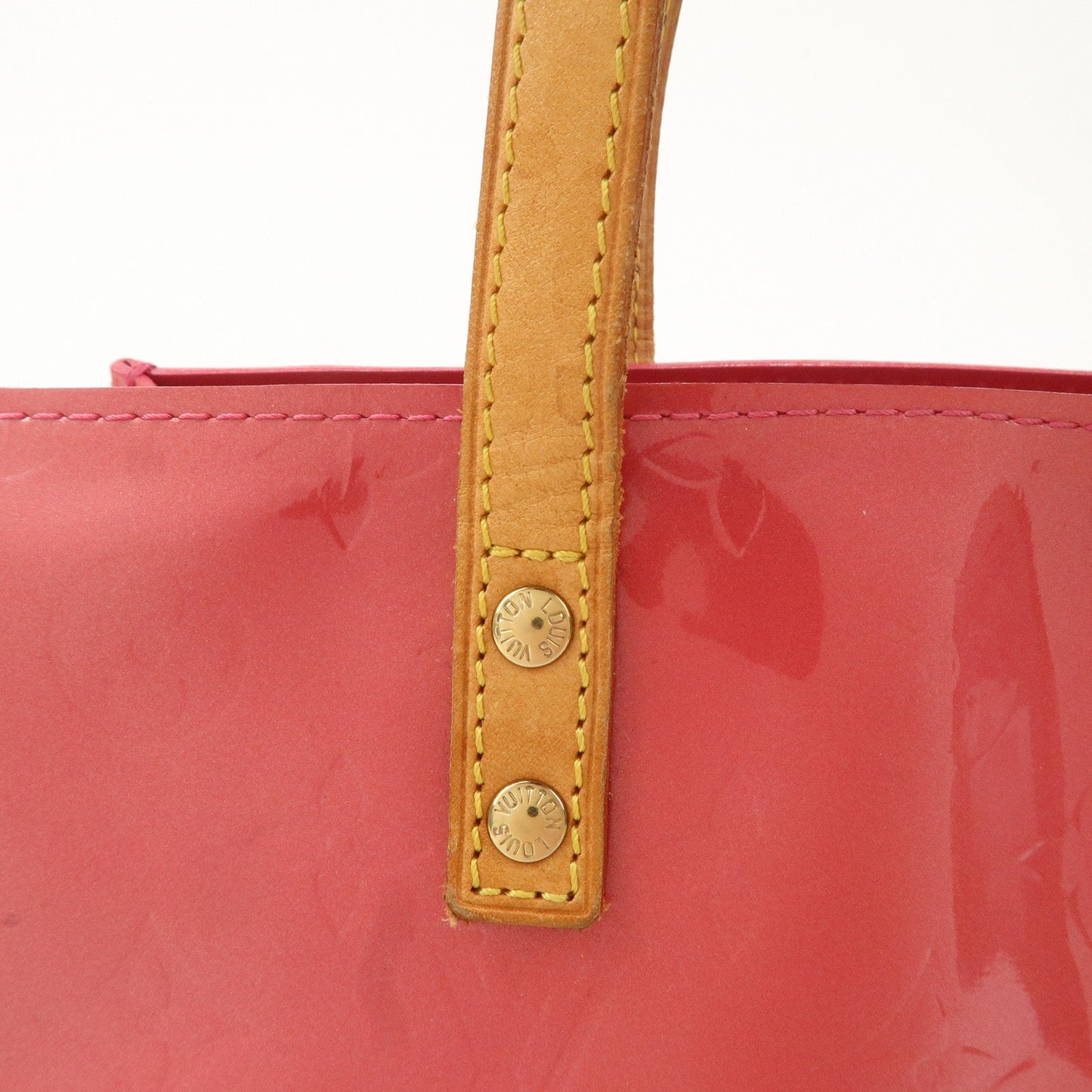 Louis Vuitton Monogram Vernis Lead PM Hand Bag Framboise M9132F