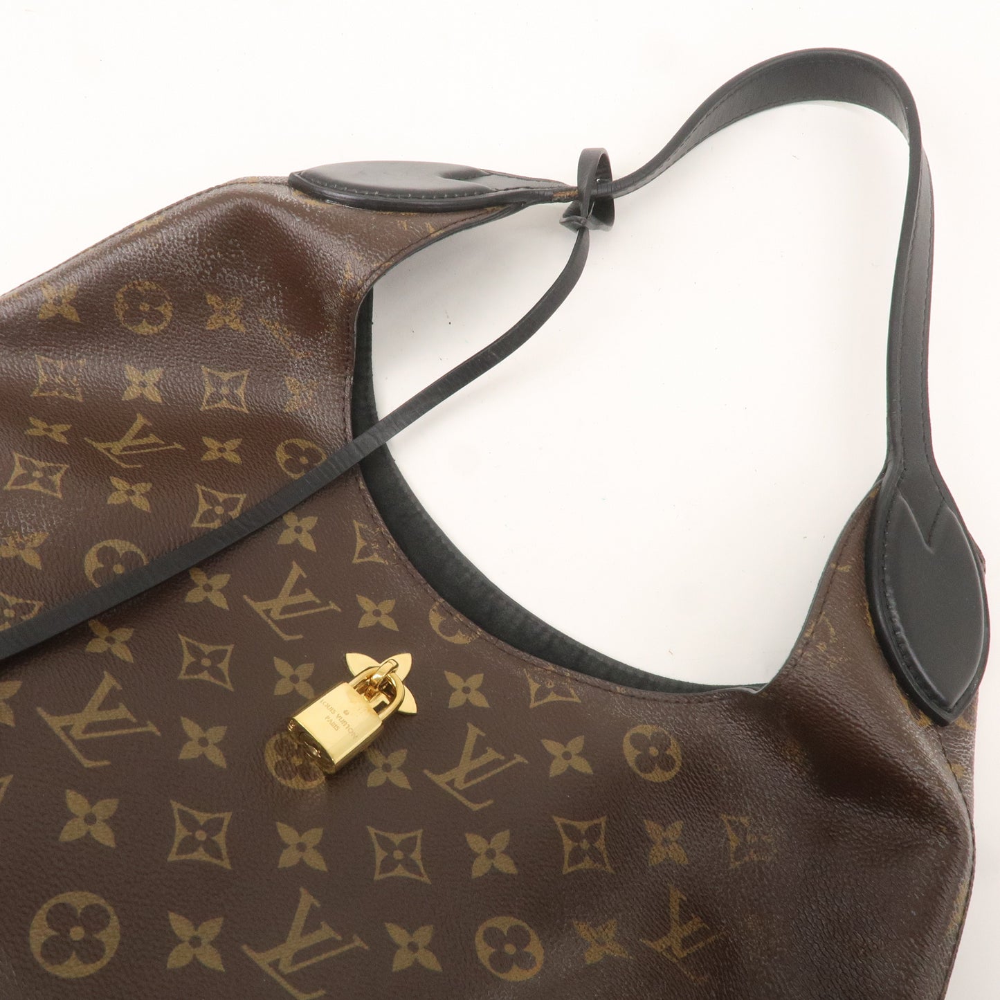 Louis Vuitton Monogram Flower Hobo Shoulder Bag Brown M43545