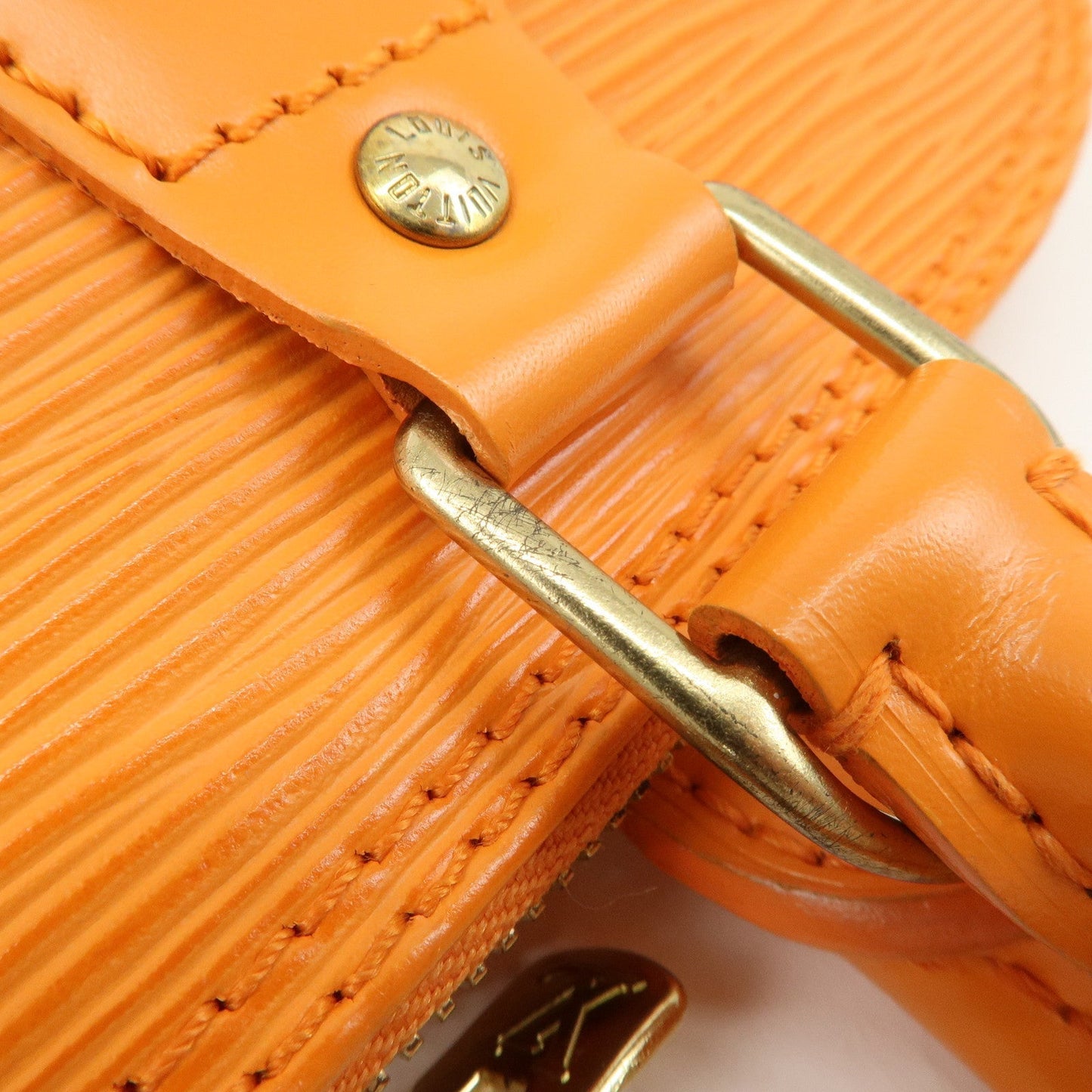 Louis Vuitton Epi Alma Hand Bag Mandarin Orange M5124H