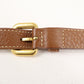 Prada Logo Jacquard Leather Shoulder Bag Beige Brown BT0706
