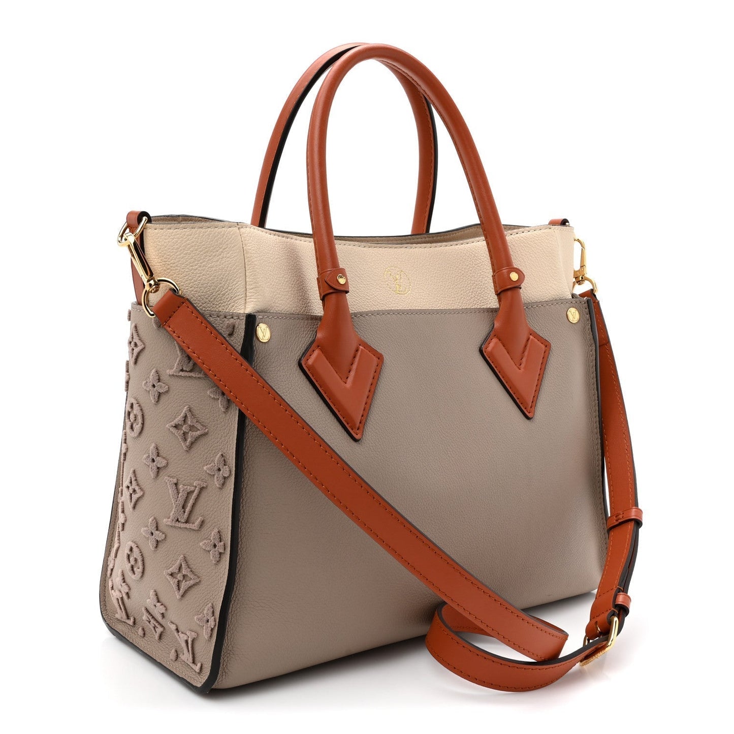 Louis Vuitton Calfskin Monogram Tufting On My Side Galet