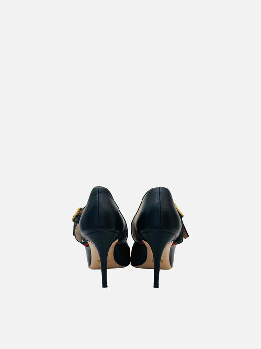 GUCCI Sylvie Mary Jane Black Size EU 40.5 Pumps