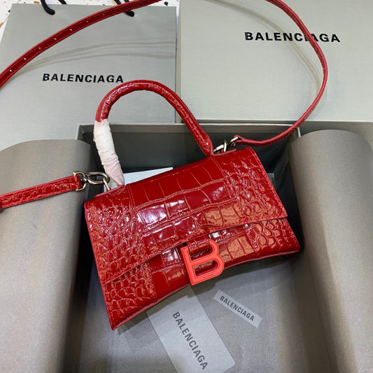 BLN-Ciaga Hourglass XS Handbag In Red, For Women,  Bags 7.4in/19cm