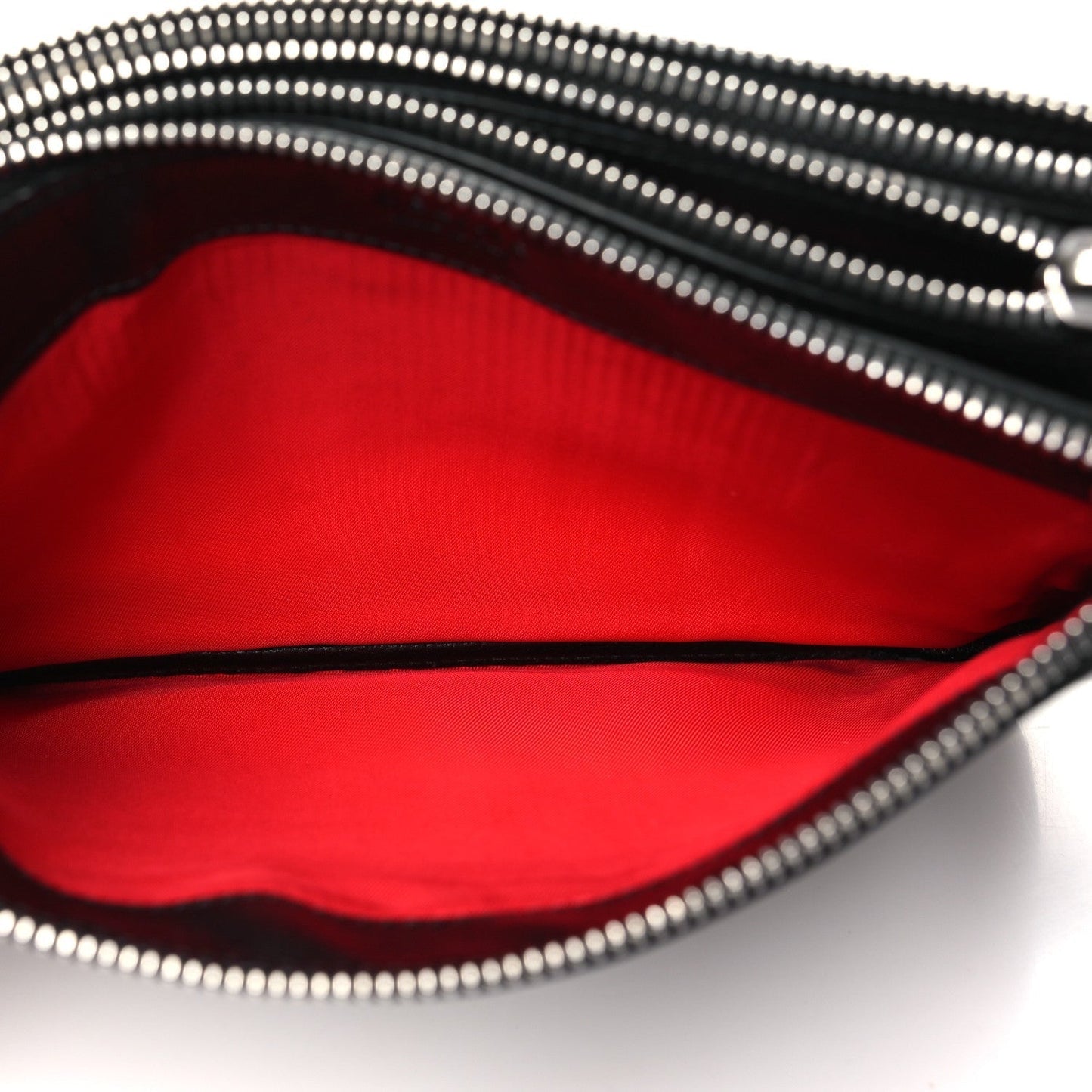 Celine Shiny Textured Calfskin Trio Crossbody Bag Black