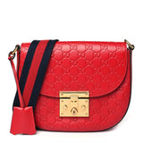 Amelia ssima Web Medium Padlock Messenger Shoulder Bag Hibiscus Red