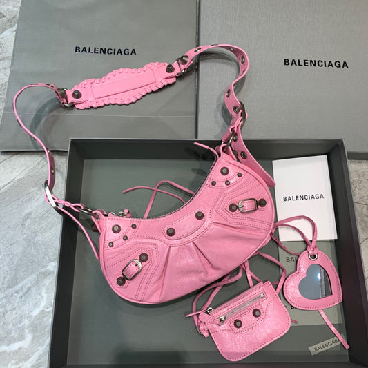 BLN-Ciaga Le Cagole XS Shoulder Bag In Light Pink, For Women,  Bags 10.2in/26Amelia 6713091VG9Y5906