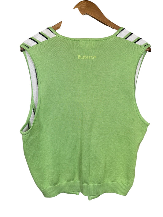 Burberry Striped Button-Up Sweater Vest